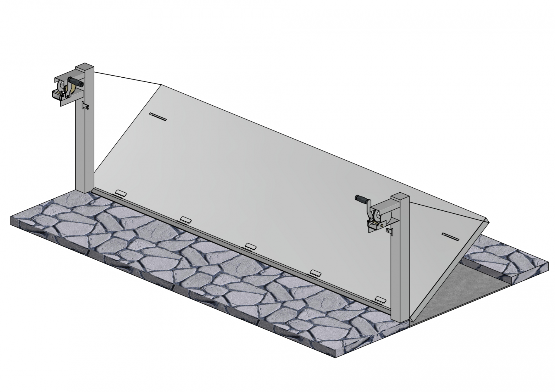 Cửa Chống Ngập Hệ Ròng Rọc – hình 1