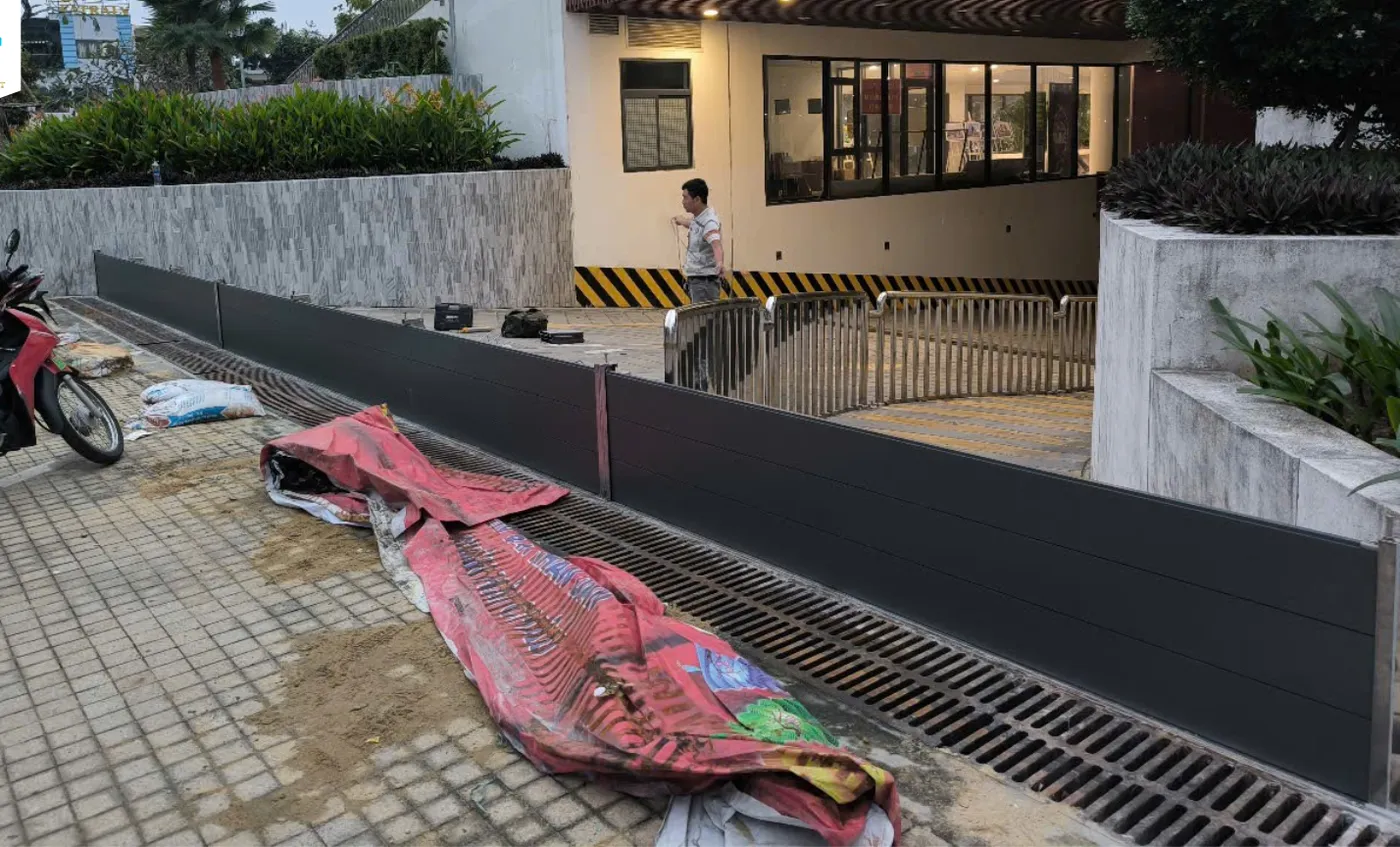 Thay bao cát bằng vách chống ngập 15m cho hầm xe Công viên APEC Đà Nẵng